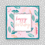 Happy Birthday - florals on pink (TF69)