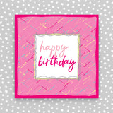 Happy Birthday - pink dashes (TF70)
