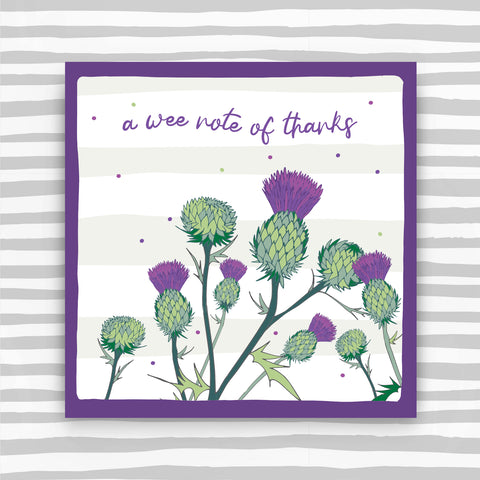 Scottish - a wee note of thanks (W39)