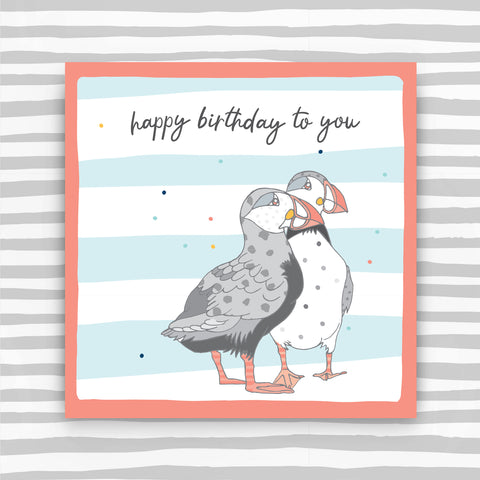 Scottish - happy birthday to you - Puffin (W48)