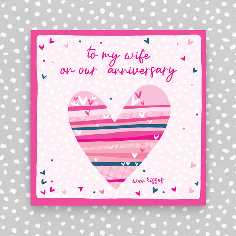 Scottish - Wife on our Anniversary Greeting Card (W56)