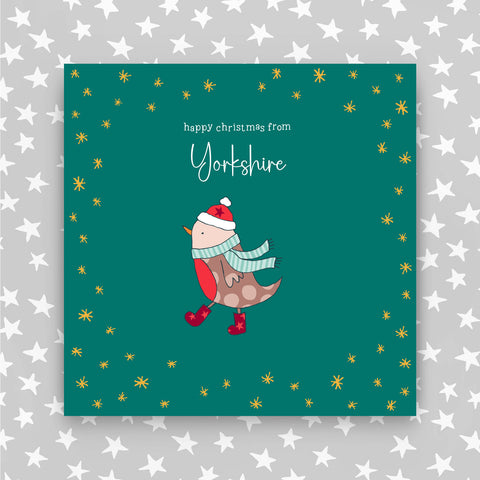 'From Yorkshire' - Happy Christmas - Robin (XGR63 YORKSHIRE)