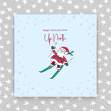 'From Up North' - Happy Christmas - Santa skiing (XGR65 UPNORTH)