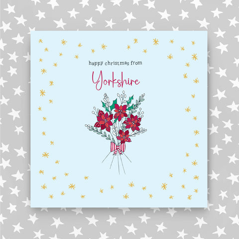 Personalised Christmas greeting card - Happy Christmas - Christmas bouquet (XGR66)