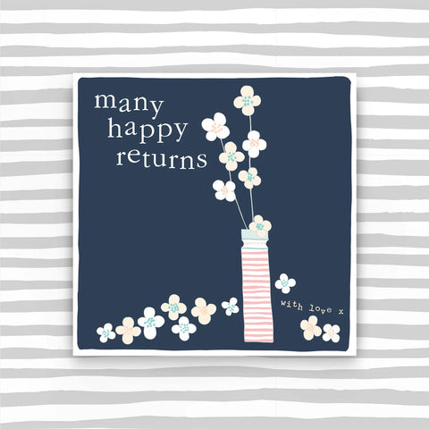 Many Happy Returns - Flower in vase (CB102)
