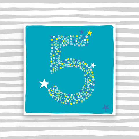 Boy Aged 5 Birthday Card (CB78)