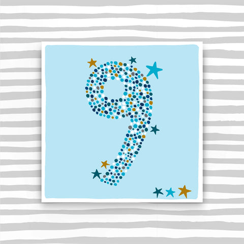 Boy Aged 9 Birthday Card (CB82)