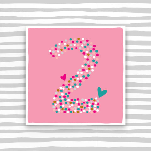 Girl Aged 2 Birthday Card (CB85)