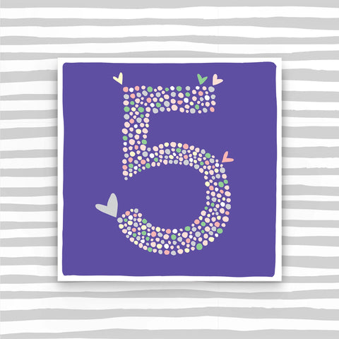 Girl Aged 5 Birthday Card (CB88)