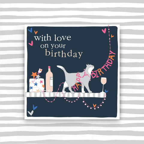 With Love On Your Birthday - Cat (CB96)