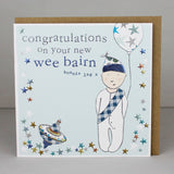 Congratulations on your new wee bairn boy (CWB02)