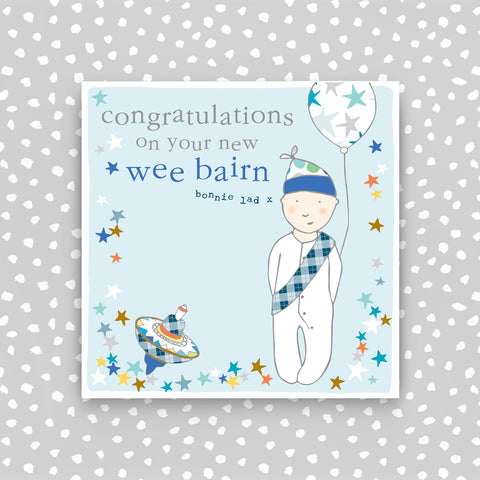 Congratulations on your new wee bairn boy (CWB02)