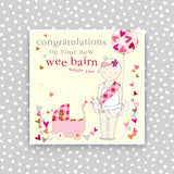 Congratulations on your new wee bairn girl (CWB03)