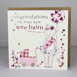 Congratulations on your new wee bairn girl (CWB03)