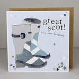 Scottish Wellie Birthday Card (CWB04)