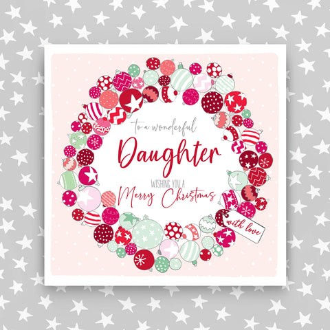 Daughter - Wreath Christmas Card (G05)
