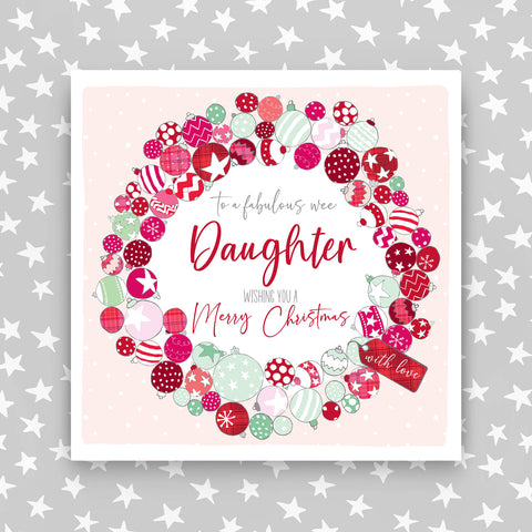 Fabulous Wee Daughter - Scottish Wreat Christmas Card (G31)