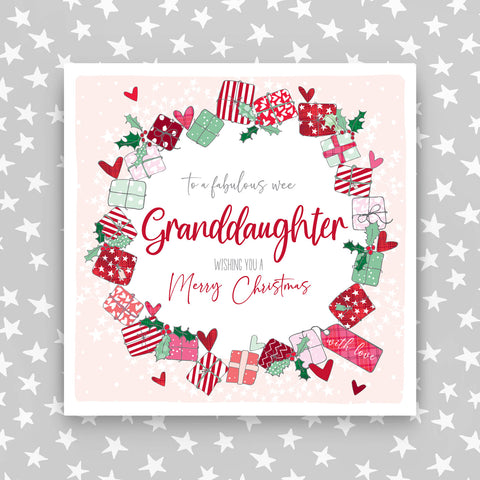Fabulous Wee Granddaughter - Scottish Wreat Christmas Card (G33)