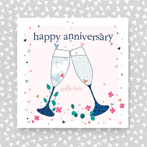 Happy Anniversary - Champagne Glasses  (GC46)