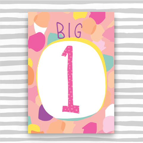 Girl Aged 1 Card (HB17)