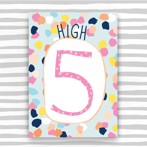 Girl Aged 5 Card (HB21)