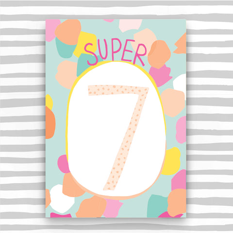 Girl Aged 7 Card (HB23)