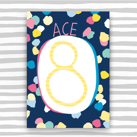 Girl Aged 8 Card (HB24)