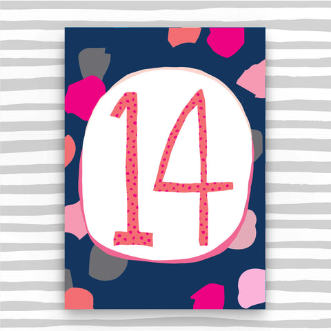 Girl Aged 14 Card (HB30)