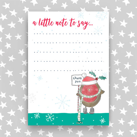 Christmas postcard 5 pack - A little note to say - Robin (NOTE01)
