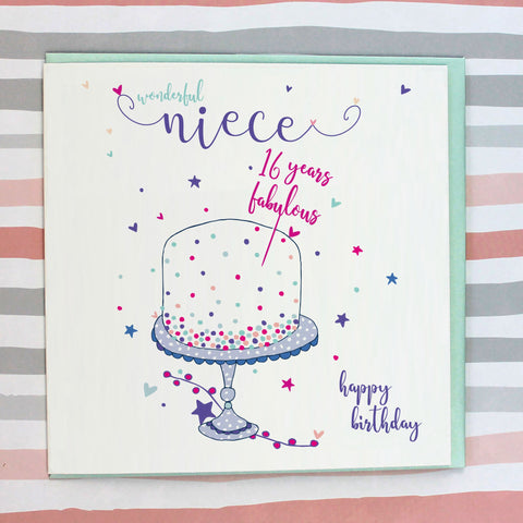 Niece 16th Birthday Card (NTJ03)