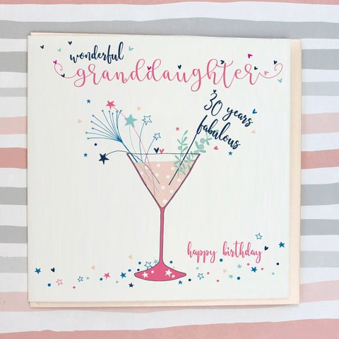 Granddaughter 30th Birthday Card (NTJ11)