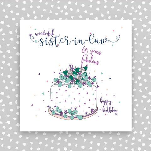 Sister-in-law 60th Birthday Card (NTJ168)