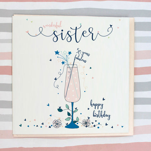 Sister 50th Birthday Card (NTJ18)