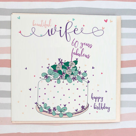 Wife 60th Birthday Card (NTJ22)