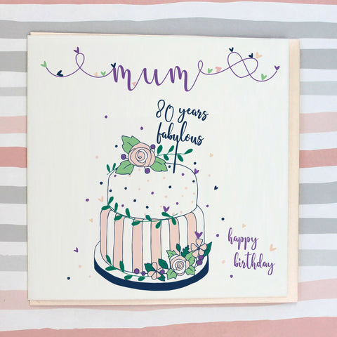 Mum 80th Birthday Card (NTJ27)