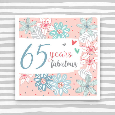 65th Female Birthday Card (PBS65)