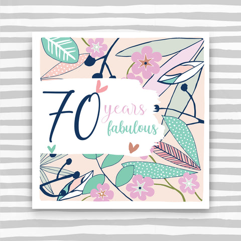 70th Female Birthday Card (PBS66)