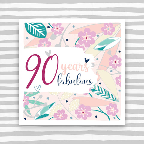 90th Female Birthday Card (PBS68)