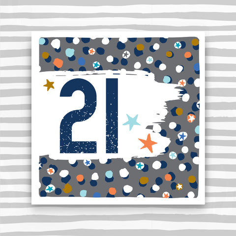 21st Male Birthday Card (PBS70)