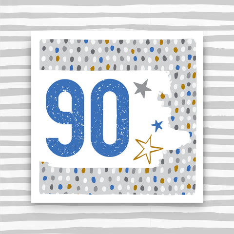 90th Male Birthday Card (PBS78)