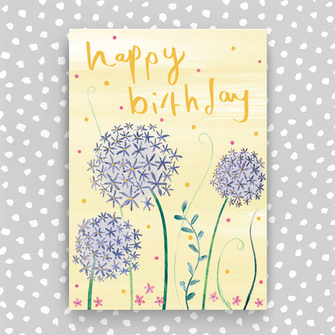 Happy Birthday Card - Alliums (SUN03)