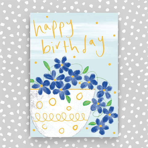 Happy Birthday Card- Floral plant (SUN04)