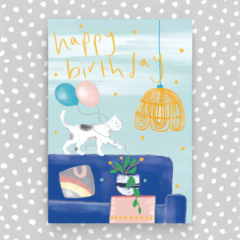 Happy Birthday Card - Cat (SUN08)