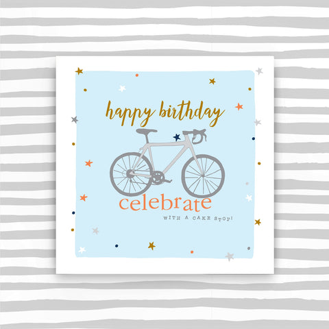Happy Birthday - Cyclist - Celebrate with cake (TC65)