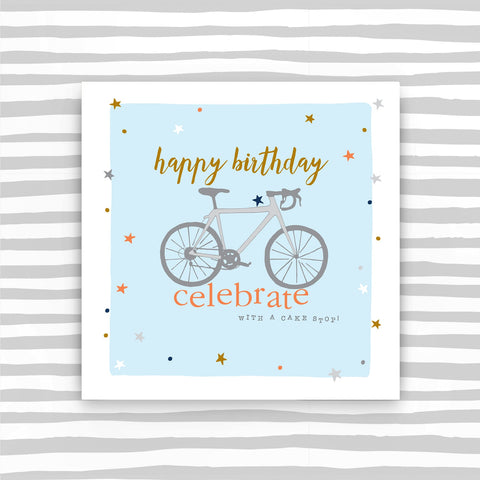 Happy Birthday - Cyclist - Celebrate with cake (TC65)