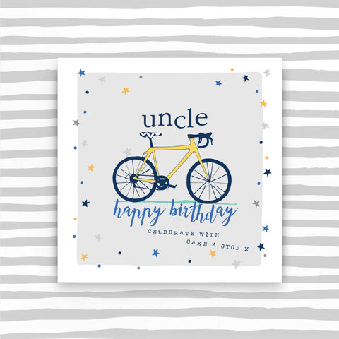 Uncle, Cycling Birthday Card (TC81)