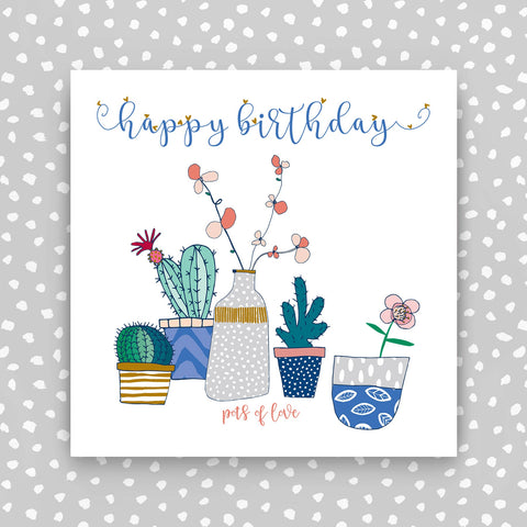 Happy Birthday - House plants with cactus (TJ16)
