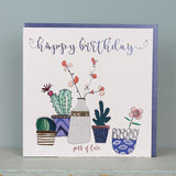 Happy Birthday - House plants with cactus (TJ16)