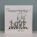 Large Happy Anniversary To Us Card (TJP02)