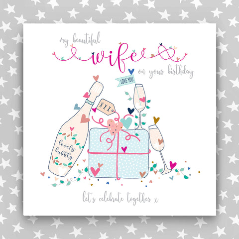 Large Beautiful Wife on your birthday card (TJP04)